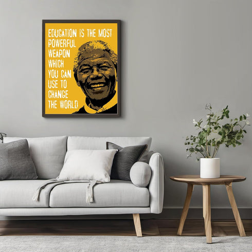 Posterizer 1 pcs-education is the most powerful weapon-Nelson Mandela quote-Teachers & Classrooms-Motivational & Inspirational Art- UNFRAMED Wall ...